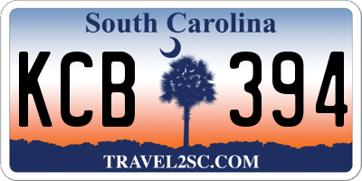SC license plate KCB394