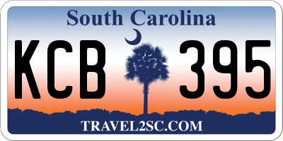 SC license plate KCB395