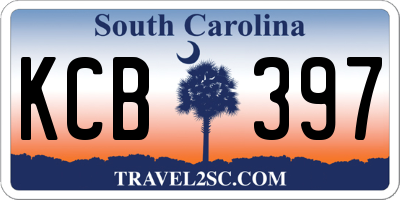 SC license plate KCB397