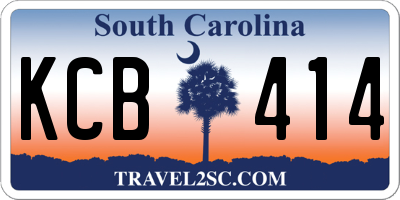 SC license plate KCB414