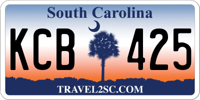 SC license plate KCB425