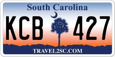 SC license plate KCB427
