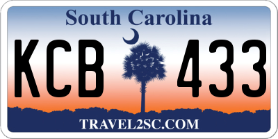 SC license plate KCB433
