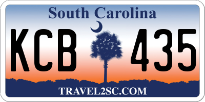 SC license plate KCB435