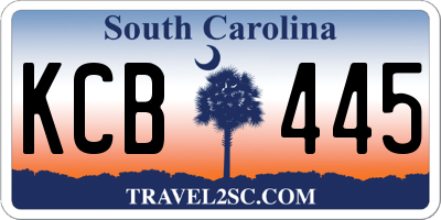 SC license plate KCB445