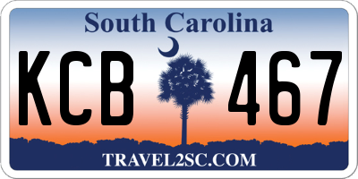 SC license plate KCB467