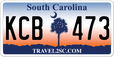 SC license plate KCB473