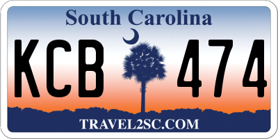 SC license plate KCB474