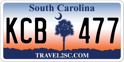 SC license plate KCB477