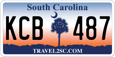 SC license plate KCB487