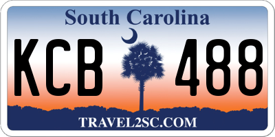 SC license plate KCB488