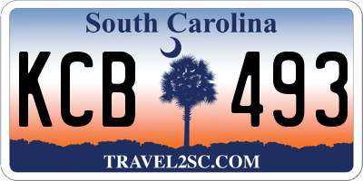SC license plate KCB493