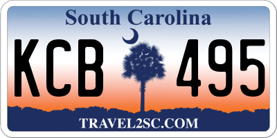 SC license plate KCB495