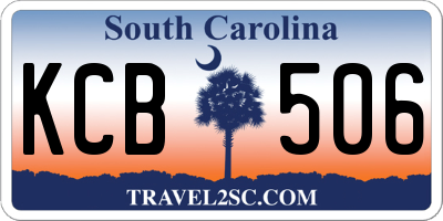 SC license plate KCB506