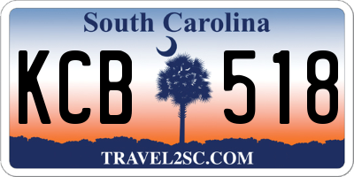 SC license plate KCB518