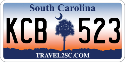 SC license plate KCB523