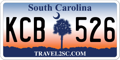 SC license plate KCB526