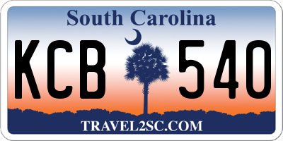 SC license plate KCB540