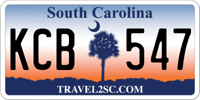 SC license plate KCB547