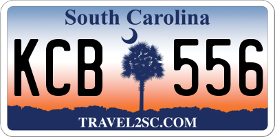 SC license plate KCB556