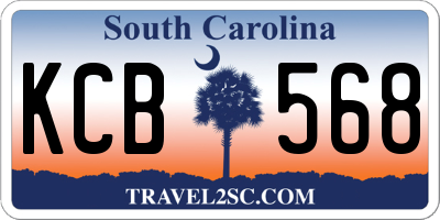 SC license plate KCB568