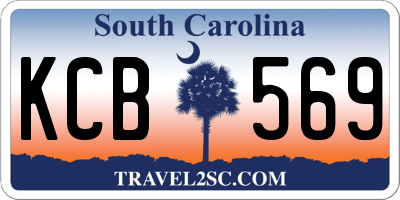 SC license plate KCB569