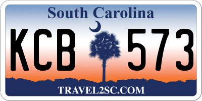 SC license plate KCB573