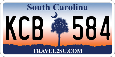 SC license plate KCB584