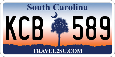 SC license plate KCB589