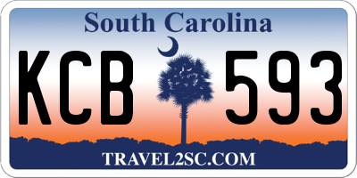 SC license plate KCB593