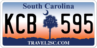 SC license plate KCB595