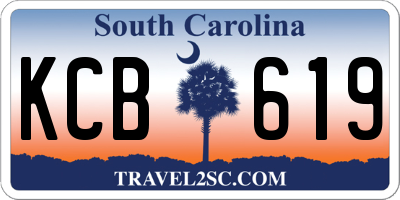 SC license plate KCB619