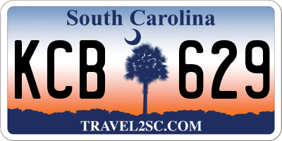 SC license plate KCB629