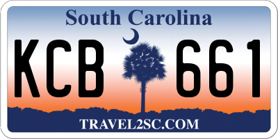 SC license plate KCB661