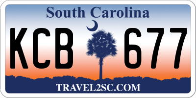 SC license plate KCB677