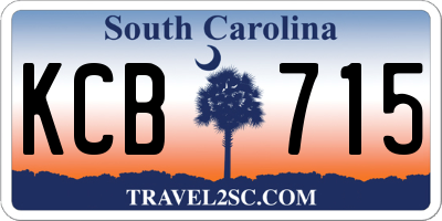 SC license plate KCB715
