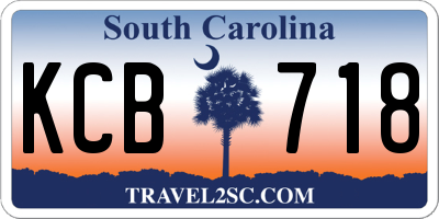 SC license plate KCB718