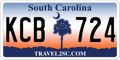 SC license plate KCB724