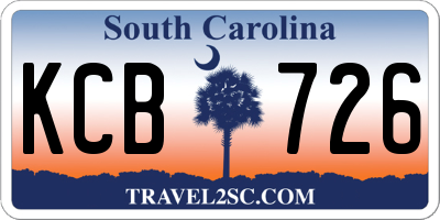 SC license plate KCB726