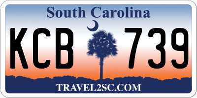 SC license plate KCB739