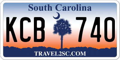 SC license plate KCB740