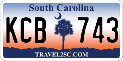 SC license plate KCB743
