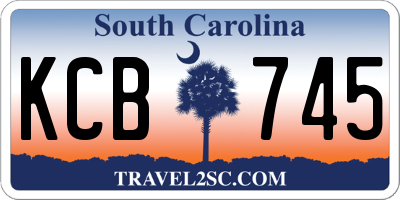 SC license plate KCB745