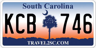 SC license plate KCB746