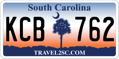 SC license plate KCB762