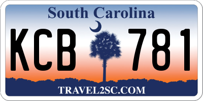 SC license plate KCB781