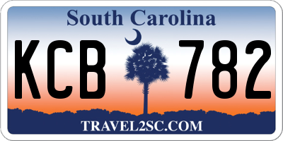SC license plate KCB782
