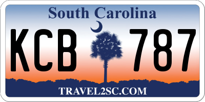 SC license plate KCB787