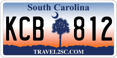 SC license plate KCB812