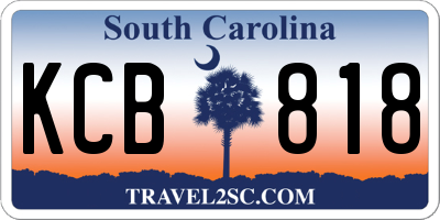 SC license plate KCB818